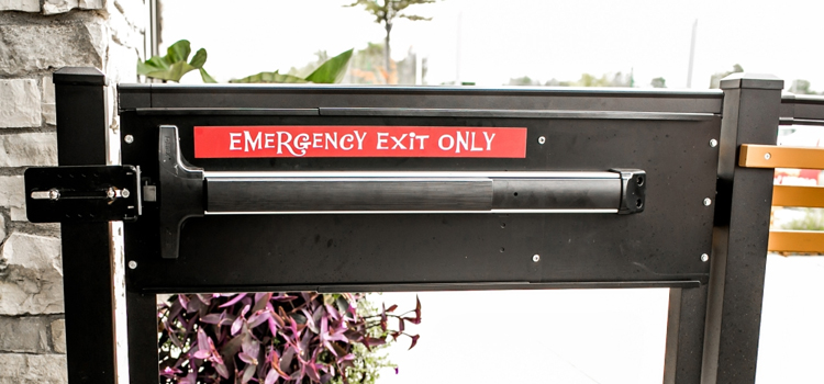 emergency push bar installation in Coral Springs